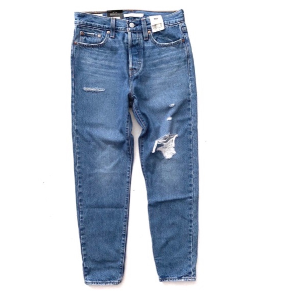 Levi's Women's High-Rise Distressed Blue Jeans